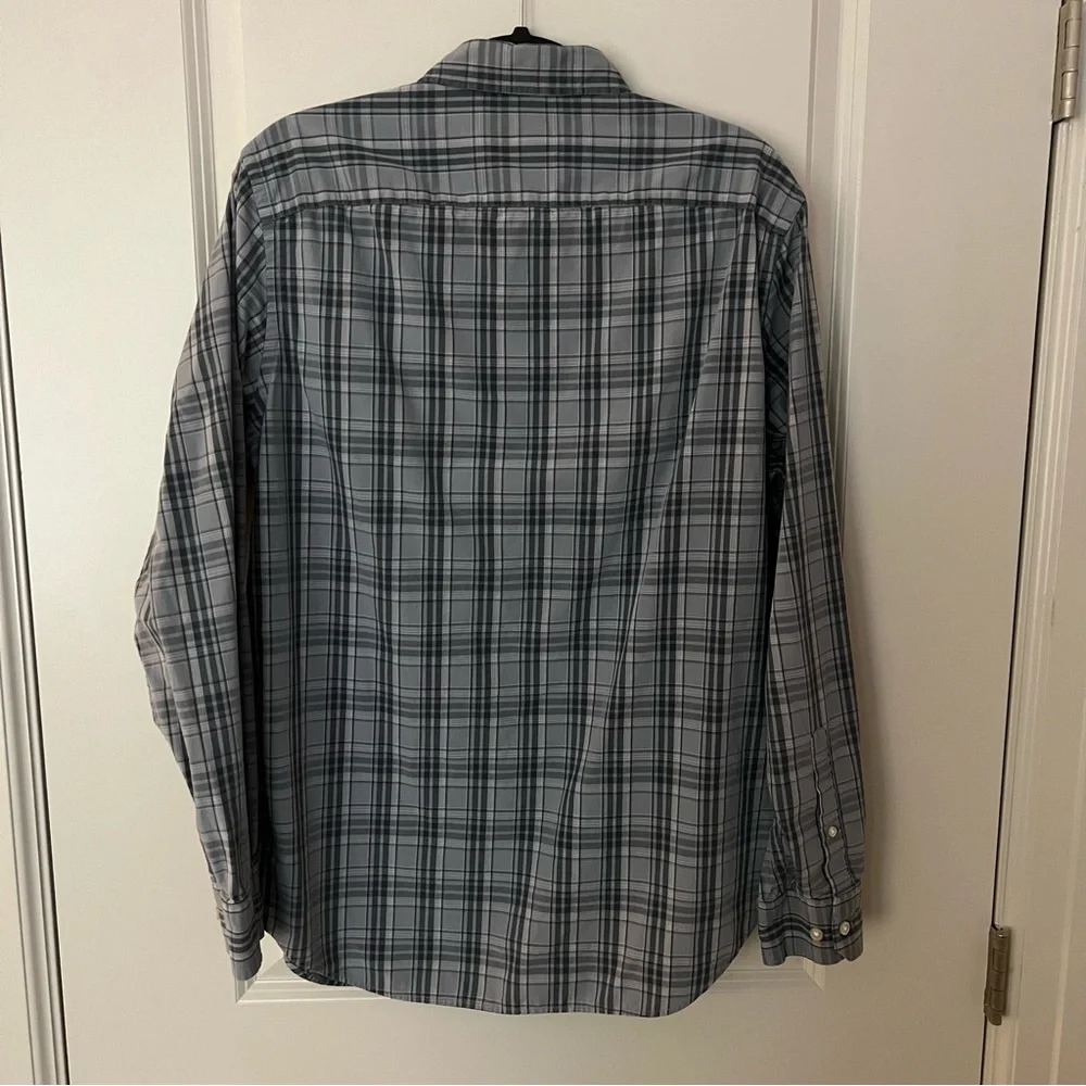 Banana Republic mens plaid long sleeve casual button down shirt | size Large